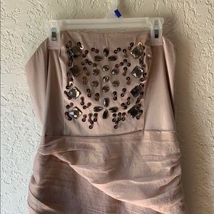 Brand New - Bebe Rose Gold Party Dress